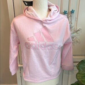 NEW Adidas Kids Light Pink Hoodie- Size Kids 7/8- Adidas Kids sweatshirt
